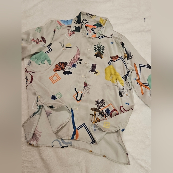 Vilagallo Isabella Long Sleeve Women Blouse Preppy Size 40 - Picture 7 of 12